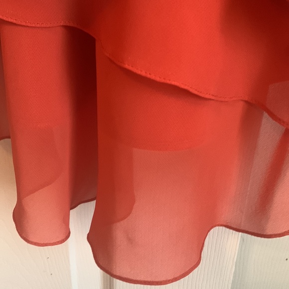 *David’s Bridal Burnt Orange Tea Length Dress Size 4 - Picture 6 of 12